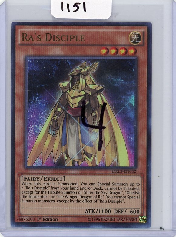 Ra's Disciple - Ultra Rare 1st Edition Yu-Gi-Oh! Single (1 of 1)