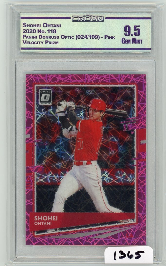Shohei Ohtani - 2020 Panini Donruss Optic (024/199) - Pink Velocity Prizm CC&G Graded Gem Mint 9.5 (1 of 1)