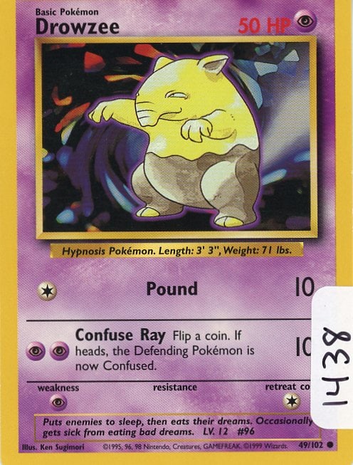 Drowzee - 1999 Pokemon Base Set single (1 of 1)