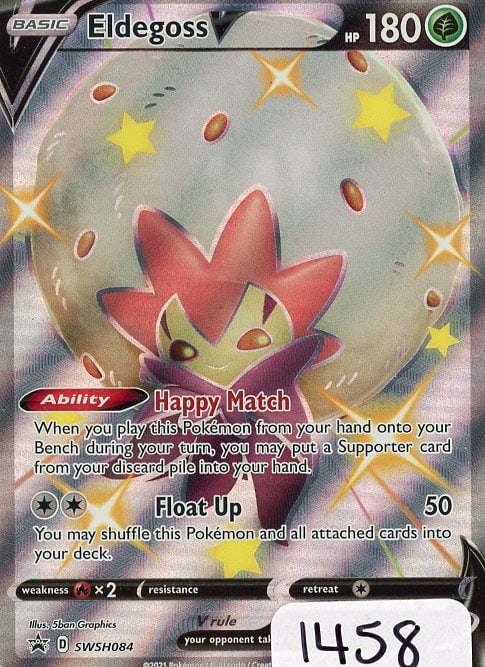 Eldegoss V - 2021 Pokemon Sword & Shield Black Star Promo - Full Art single (1 of 1)