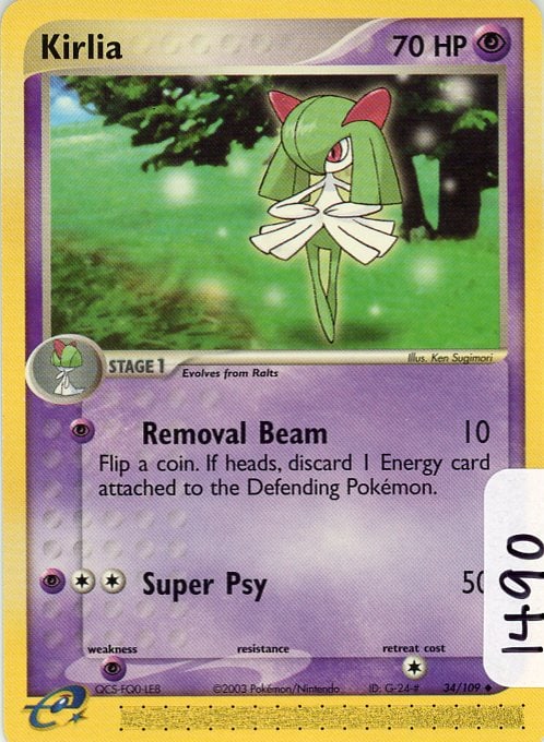 Kirlia - 2003 Pokemon EX Ruby & Sapphire single (1 of 1)