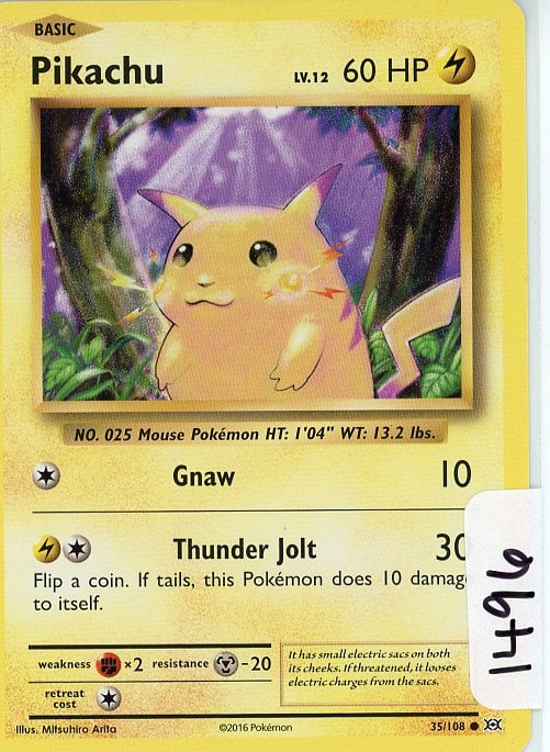 Pikachu - 2016 Pokemon Evolutions single (1 of 1)