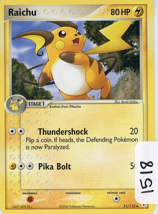 Raichu - 2006 Pokemon EX Holon Phantoms single (1 of 1)
