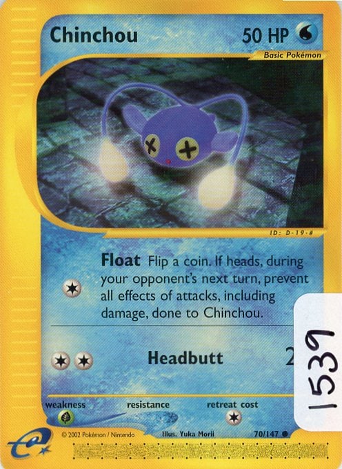 Chinchou - 2003 Pokemon Aquapolis single (1 of 1)
