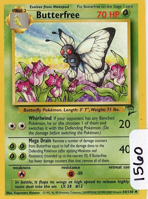 Butterfree - 2000 Pokemon Base Set 2 single (1 of 1)