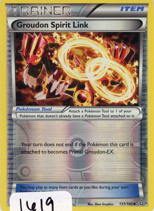 Groudon Spirit Link - 2015 Pokemon Primal Clash - Reverse Holo single (1 of 1)