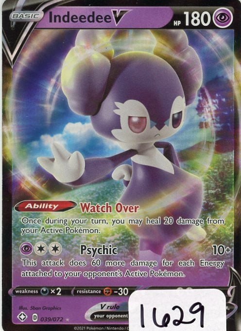 Indeedee V - 2021 Pokemon Shining Fates single (1 of 1)