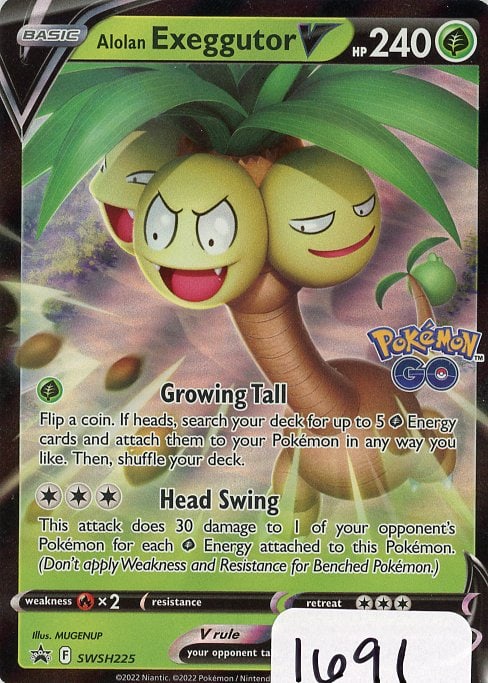 Alolan Exeggutor V - 2022 Pokemon GO Black Star Promo single (1 of 1)