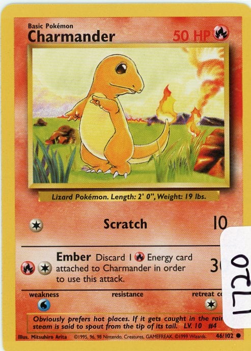 Charmander - 1999 Pokemon Base Set single (1 of 1)