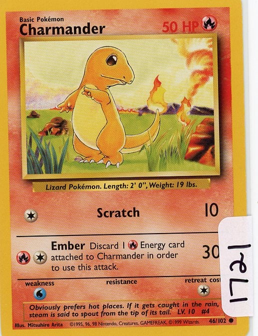 Charmander - 1999 Pokemon Base Set single (1 of 1)