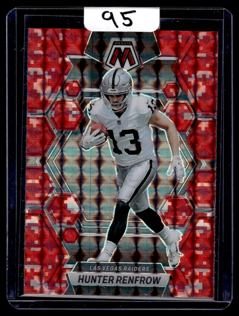 2023 Hunter Renfrow Panini Mosaic//Red Camo Prizm (1 of 1)