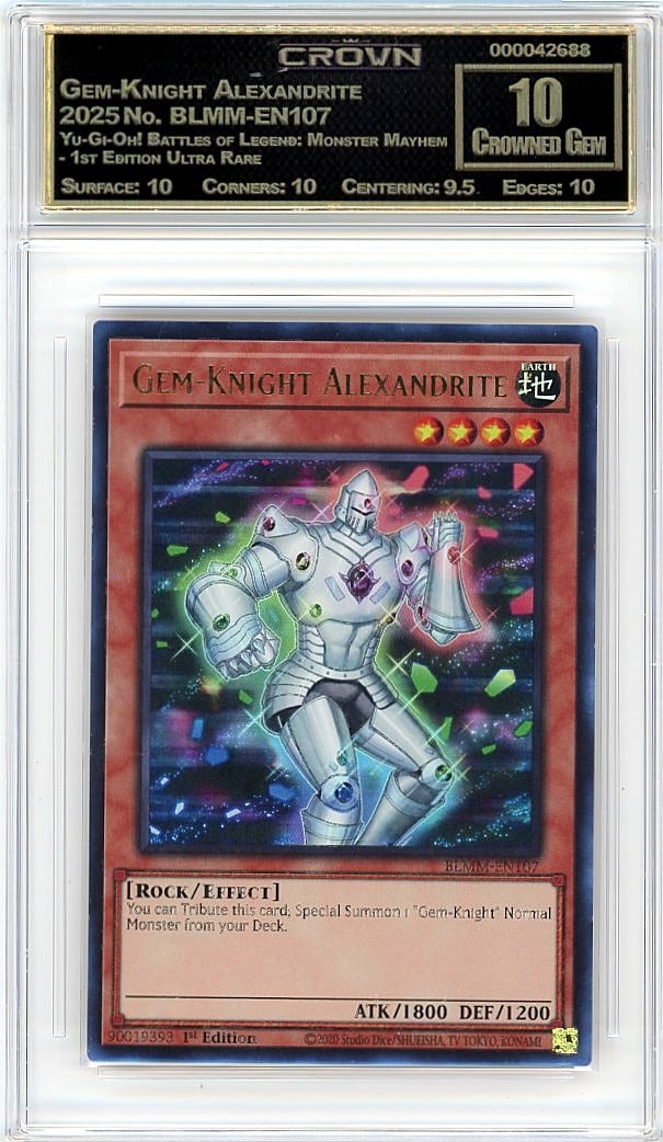 2025 Gem-Knight Alexandrite Yu-Gi-Oh! Battles of: Graded by Crown Grading. Grade: 10.00. Crowned Gem
