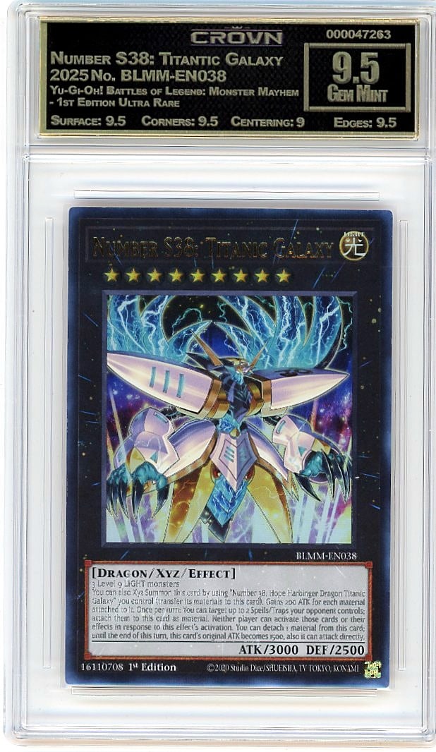 2025 Number S38: Titantic Galaxy Yu-Gi-Oh! Battle: Graded by Crown Grading. Grade: 9.50. Gem Mint