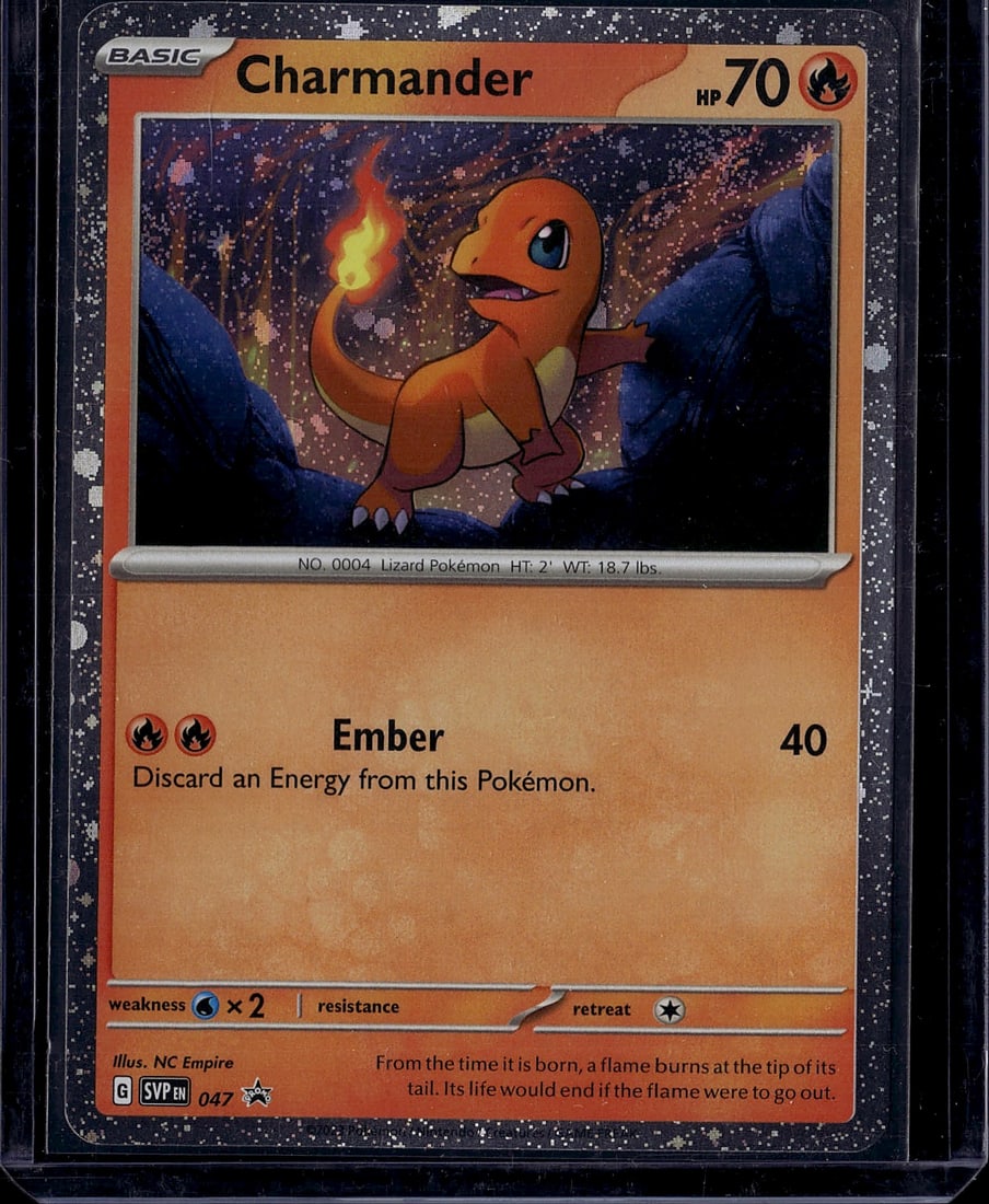 Charmander Base Set #004 Pokemon Card 1999 TCG Si (1 of 1)