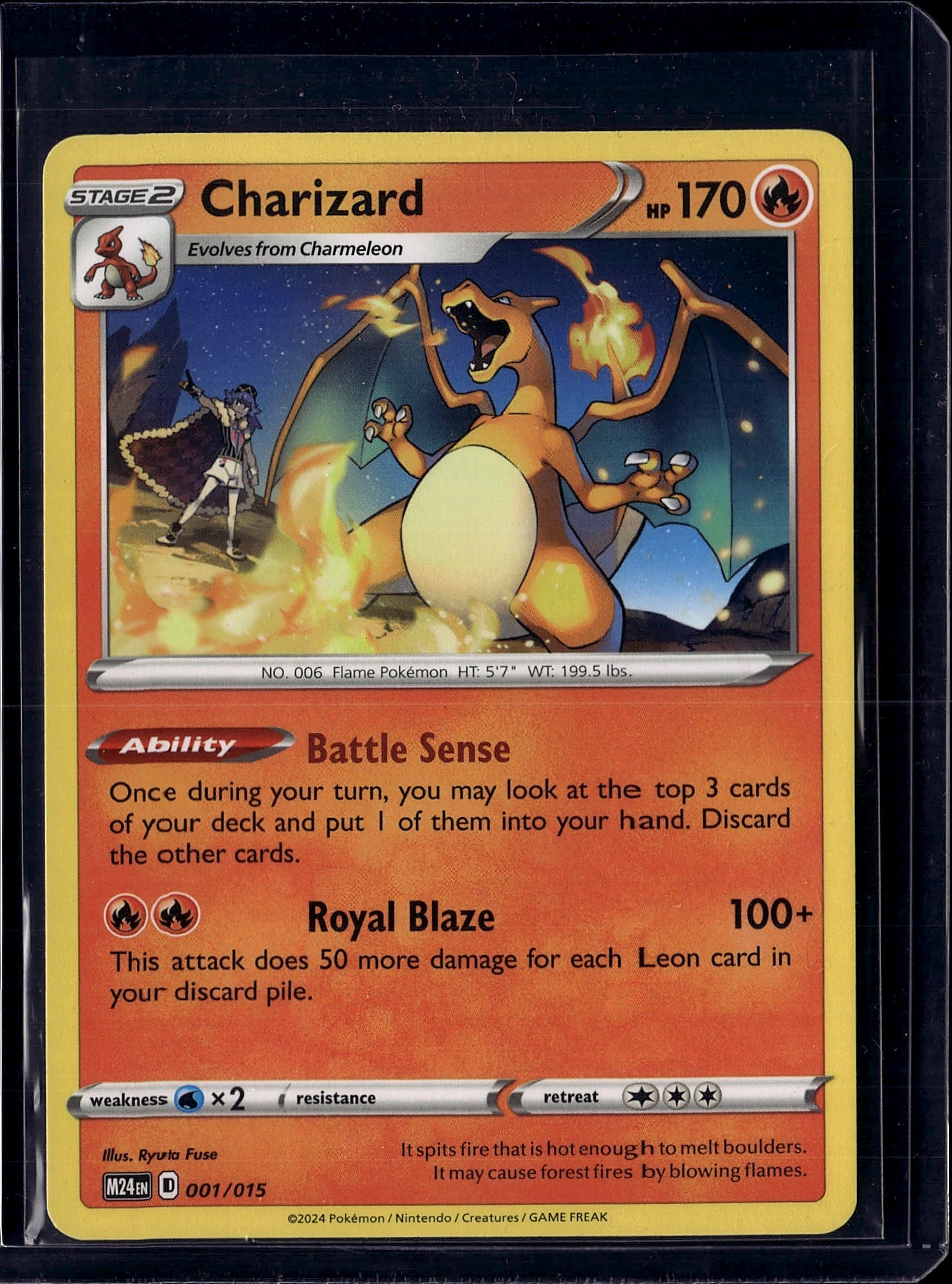 2024 Pokemon Charizard 001/015 Stage 2 Scarlet Vi (1 of 1)