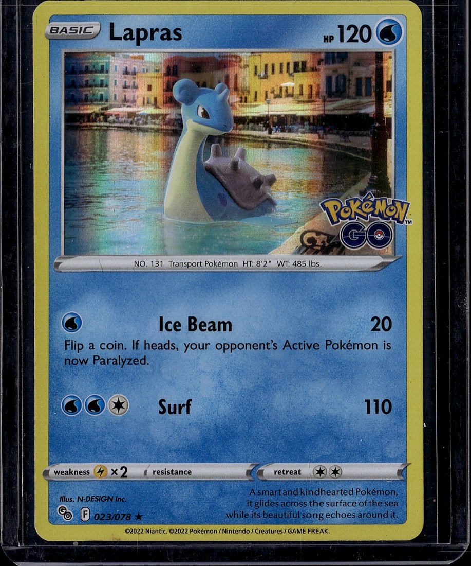 Lapras 023/078 Pokemon GO Basic Water Single Card (1 of 1)