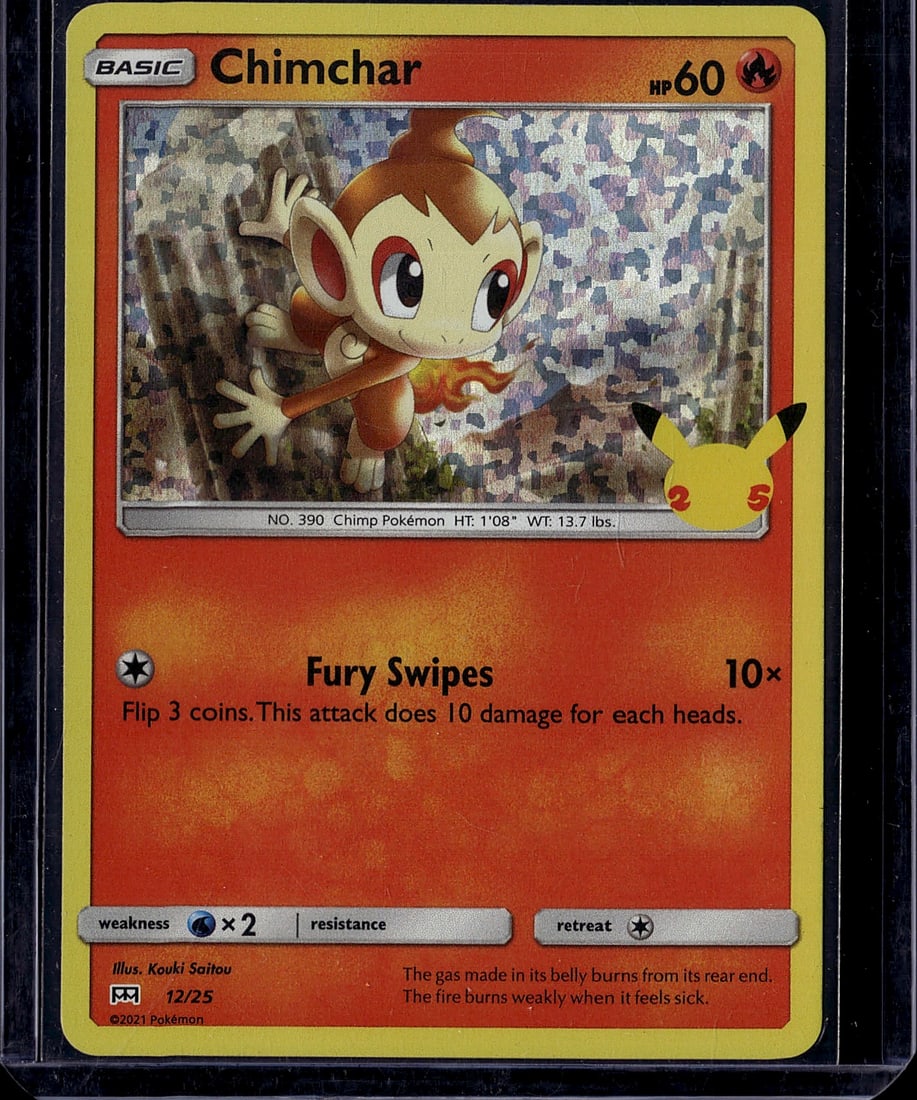 Chimchar #390 Pokemon Card Basic Fire Type 60 HP: This is a Chimchar Pokemon Trading Card Game single featuring the iconic Fire-type Chimp Pokemon. The card displays vibrant artwork illustrating Chimchar in its natural habitat, with clear detail and 