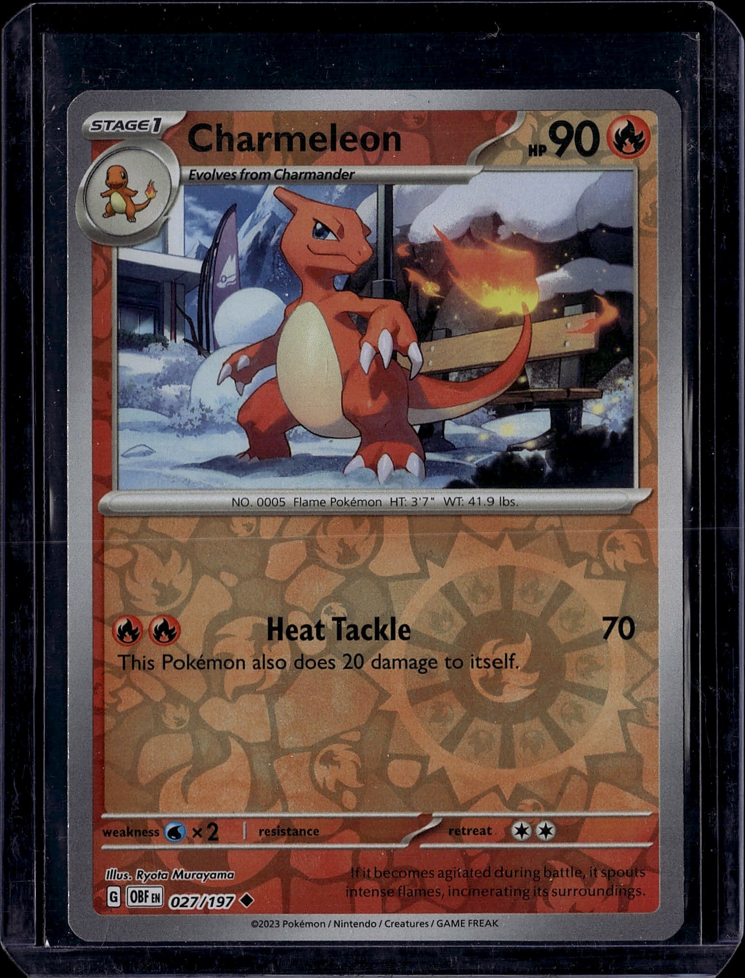 Charmeleon 027/197 Scarlet & Violet Pokemon Card (1 of 1)
