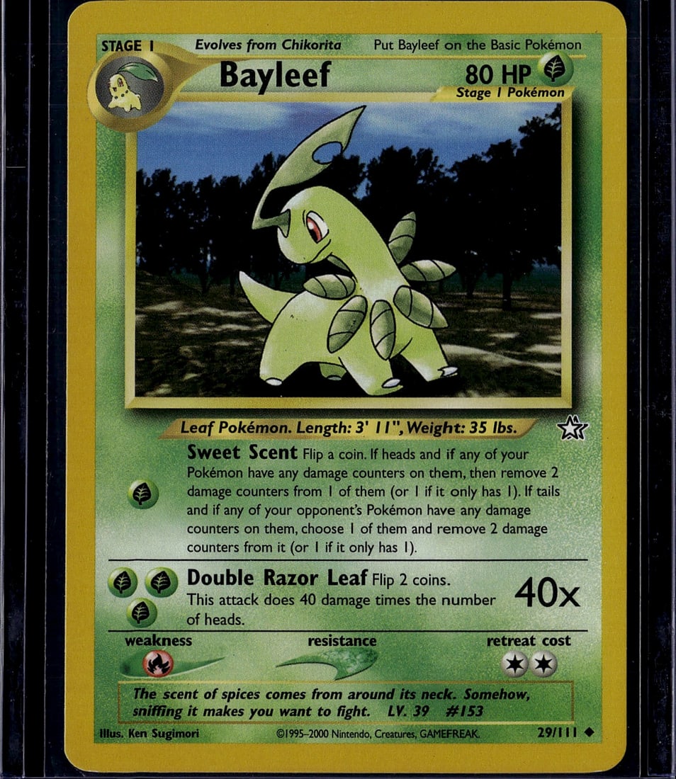 Bayleef 29/111 Neo Genesis Pokemon Card - Stage 1 (1 of 1)