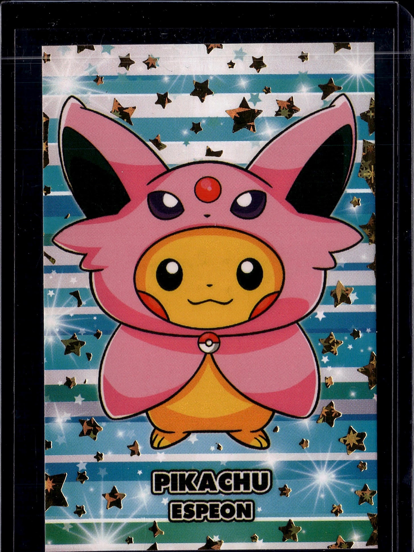 2004 Bandai Carddass Zukan Gold Silver Espeon 078: A rare Japanese Bandai Carddass Zukan card from the 2004 Gold & Silver series, featuring Espeon (#078) with detailed character artwork. The Zukan series used Pokedex-style art and was sold through