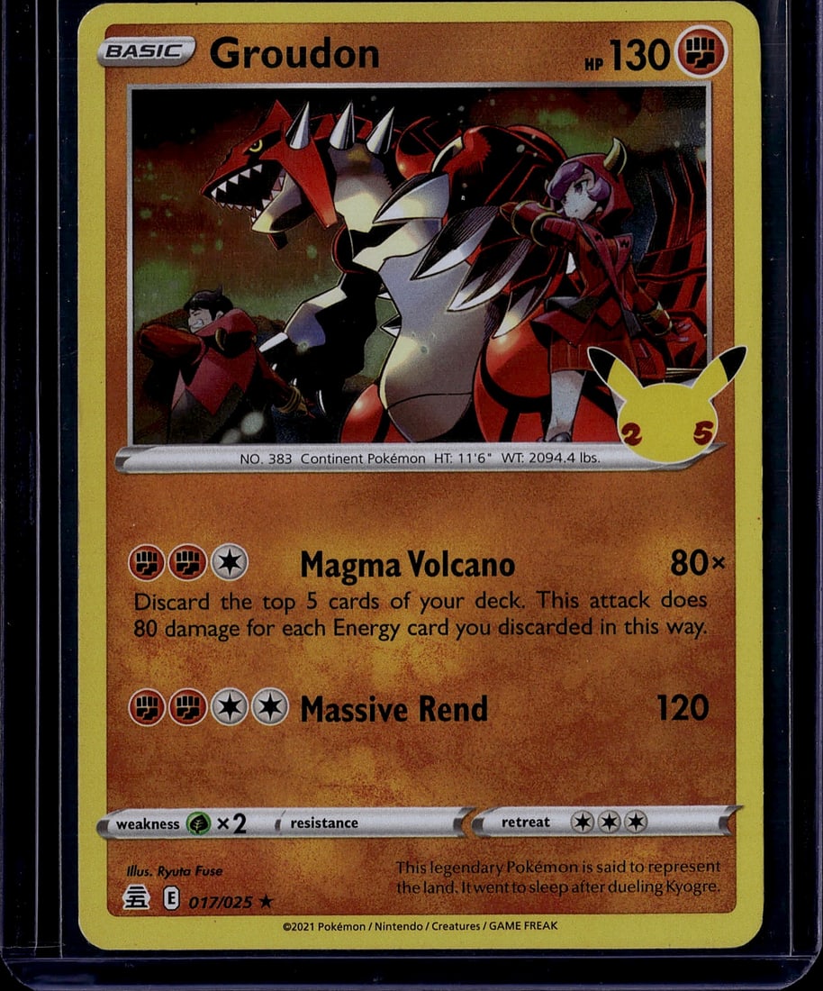 2021 Pokemon Chilling Reign Groudon 017/025 Basic (1 of 1)