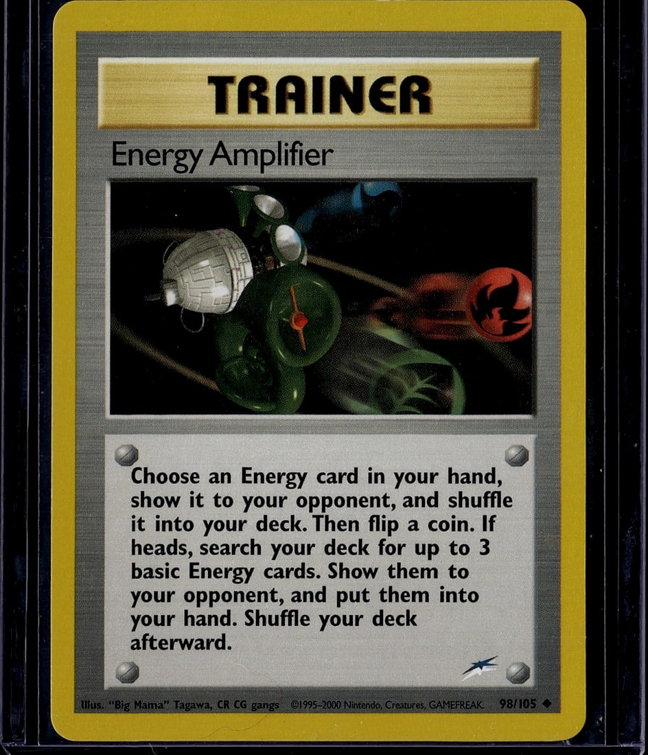 2002 Wizards of the Coast Neo Destiny Energy Ampl: Energy Amplifier is an Uncommon Trainer card from the Pokemon TCG Neo Destiny expansion, illustrated by 'Big Mama' Tagawa. Neo Destiny was the fourth and final set in the Neo Series, released in Engli