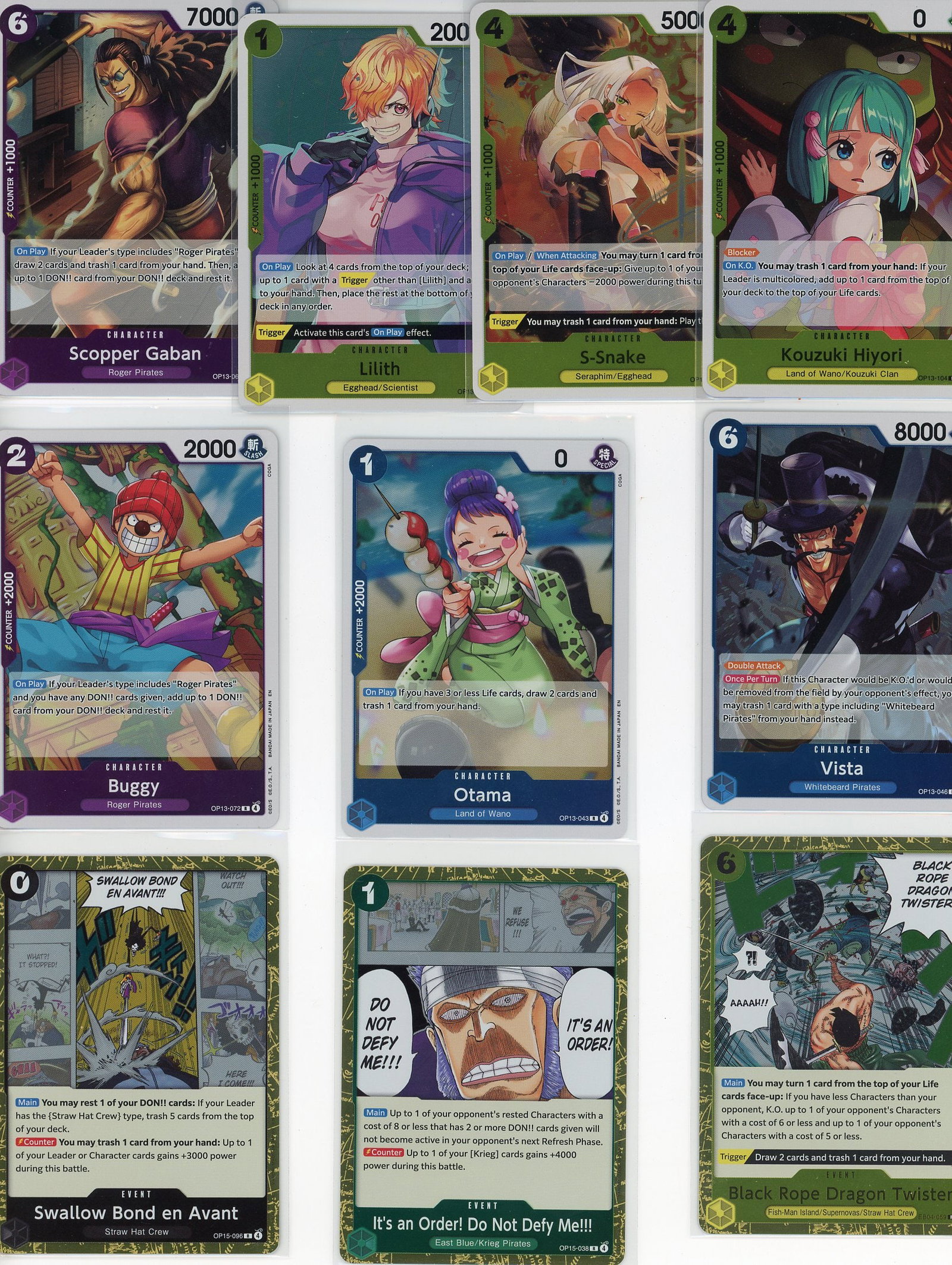 Lot of 10 One Piece TCG Foil Cards - Scooper Gaba (1 of 1)
