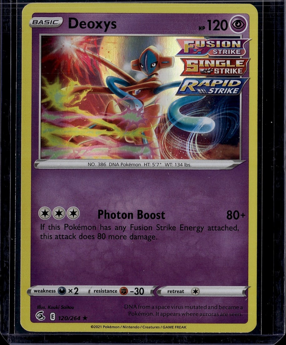 2021 Pokemon Fusion Strike Deoxys 120/264 Basic P (1 of 1)