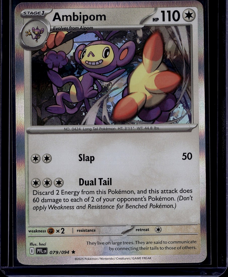 2025 Pokemon Phantasmal Flames Ambipom 079/094 Ne (1 of 1)