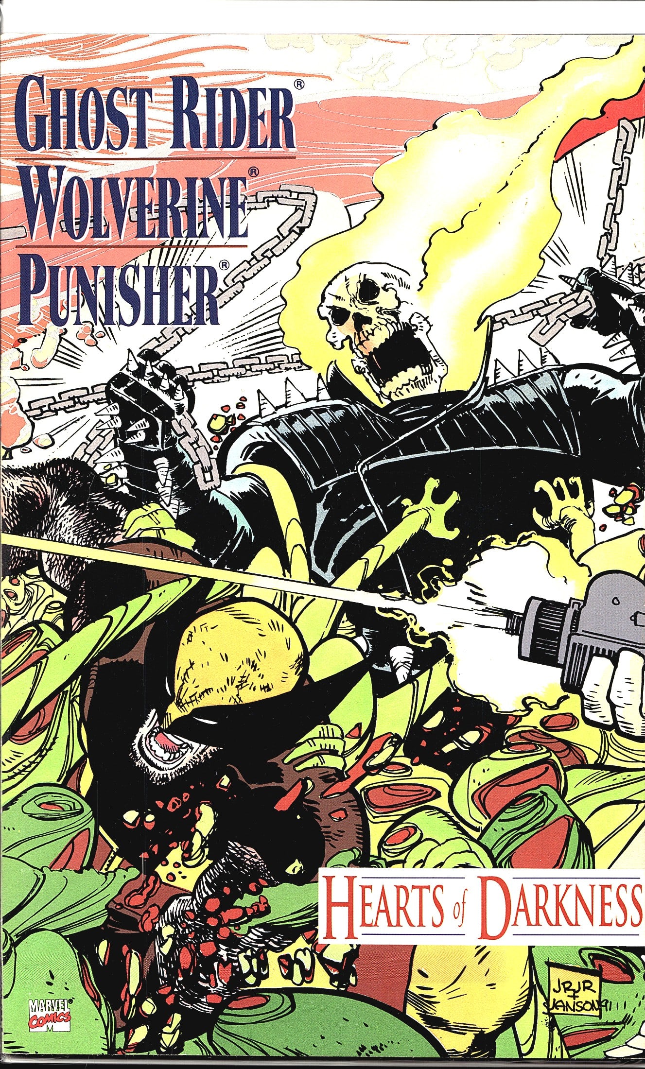 1991 Marvel Ghost Rider Wolverine Punisher Hearts (1 of 1)