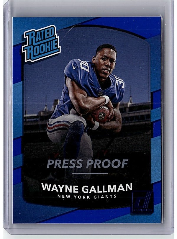 2017 Panini Donruss Wayne Gallman #338 Rated Rook (1 of 1)