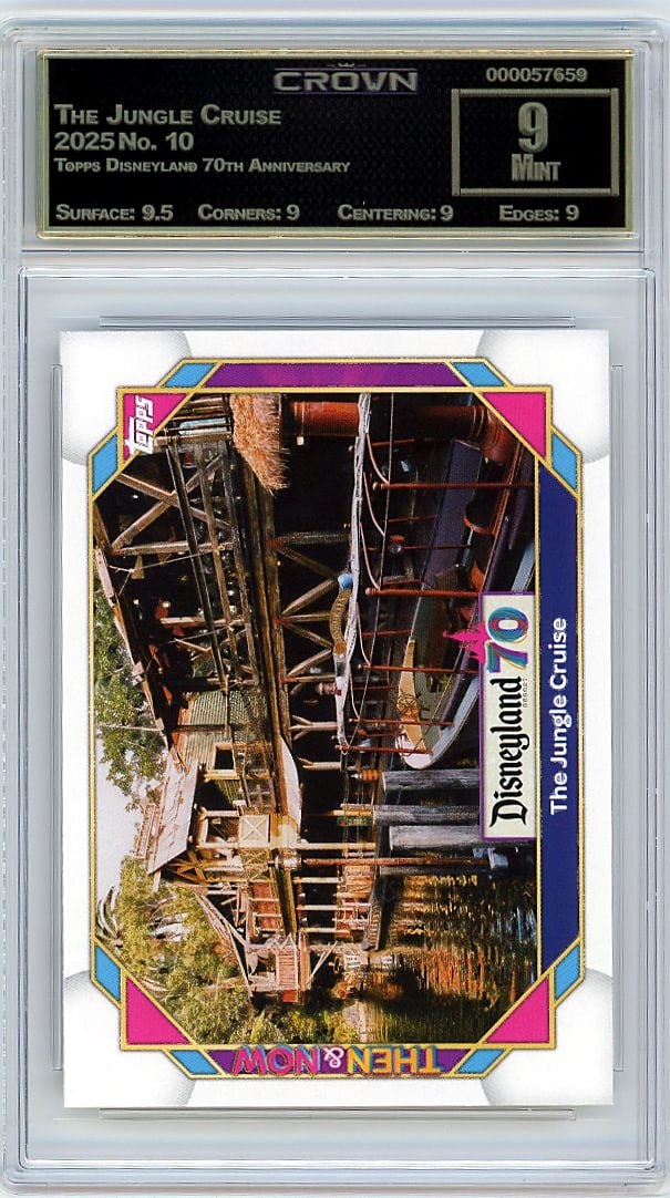 2025 The Jungle Cruise Topps Disneyland 70th Anni: Graded by Crown Grading. Grade: 9.00. Mint