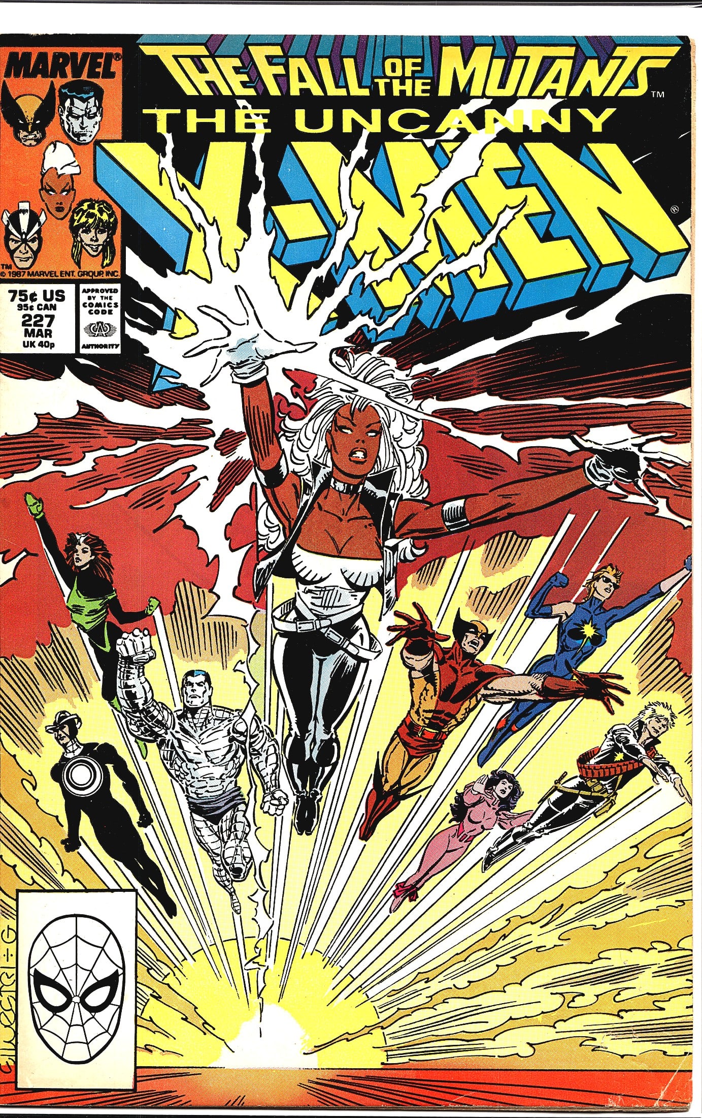 1988 Marvel The Uncanny X-Men #227 Comic Book (1 of 1)