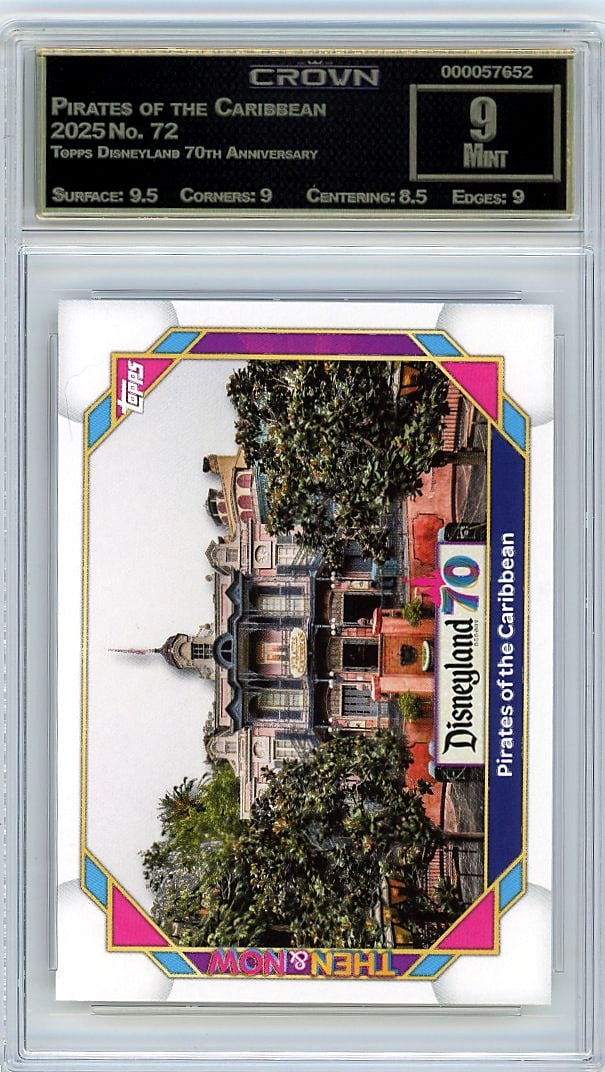 2025 Pirates of the Caribbean Topps Disneyland 70: Graded by Crown Grading. Grade: 9.00. Mint