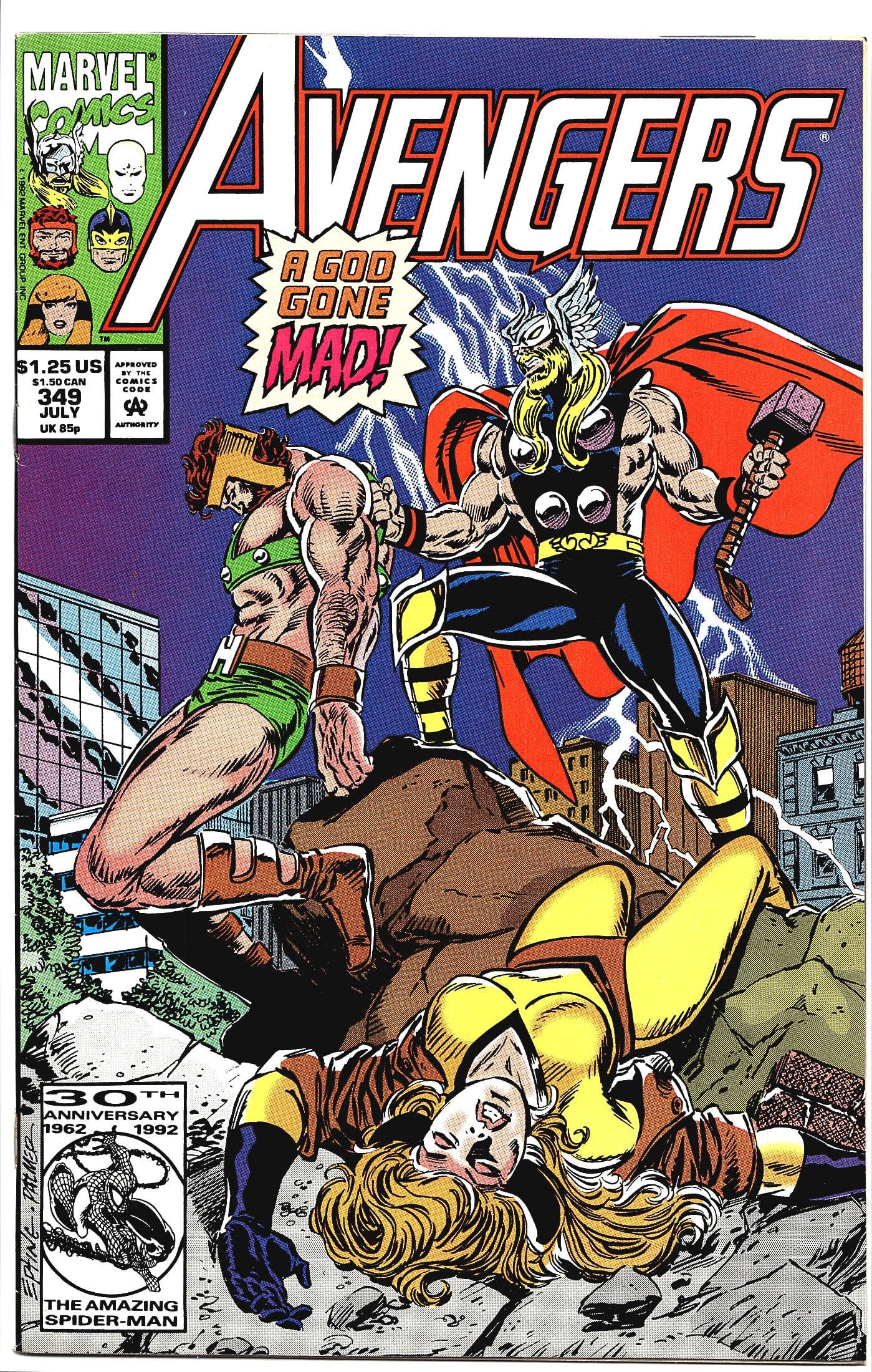 1992 Marvel Comics The Avengers #349 Comic Book (1 of 1)