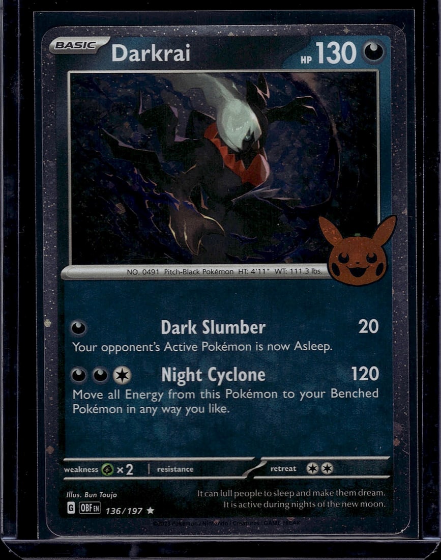 Darkrai Obsidian Flames 136/197 Pokemon Card - Pi