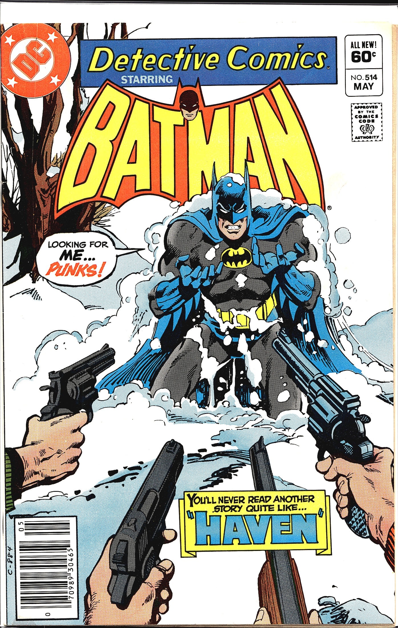1982 DC Detective Comics 514 Batman Newsstand Com: Detective Comics #514, published by DC Comics, cover dated May 1982. This issue stars Batman and features the story "Haven" as prominently displayed on the cover. The iconic cover art depicts Batman b