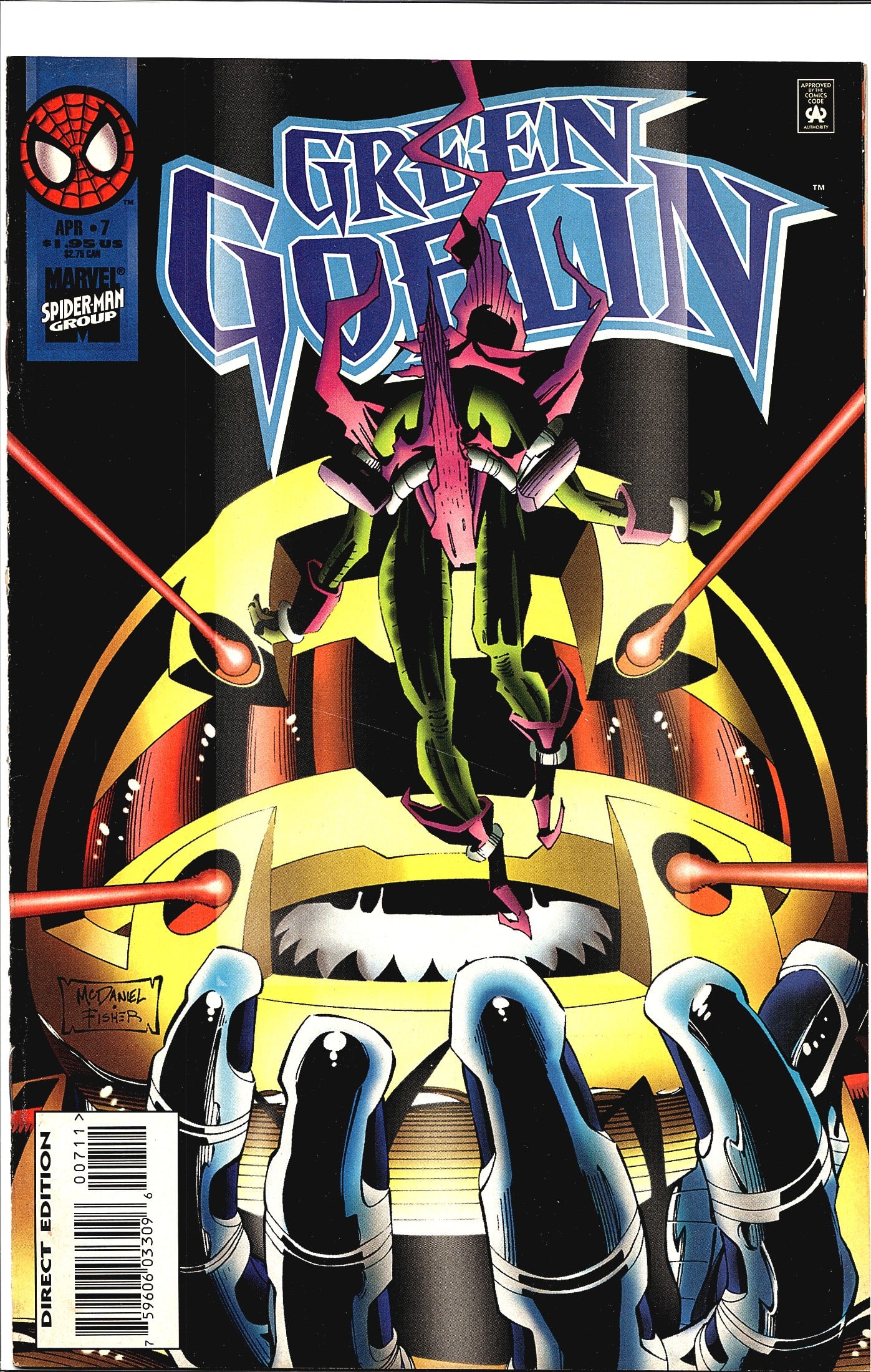 1996 Marvel Green Goblin #7 Comic Card (1 of 1)