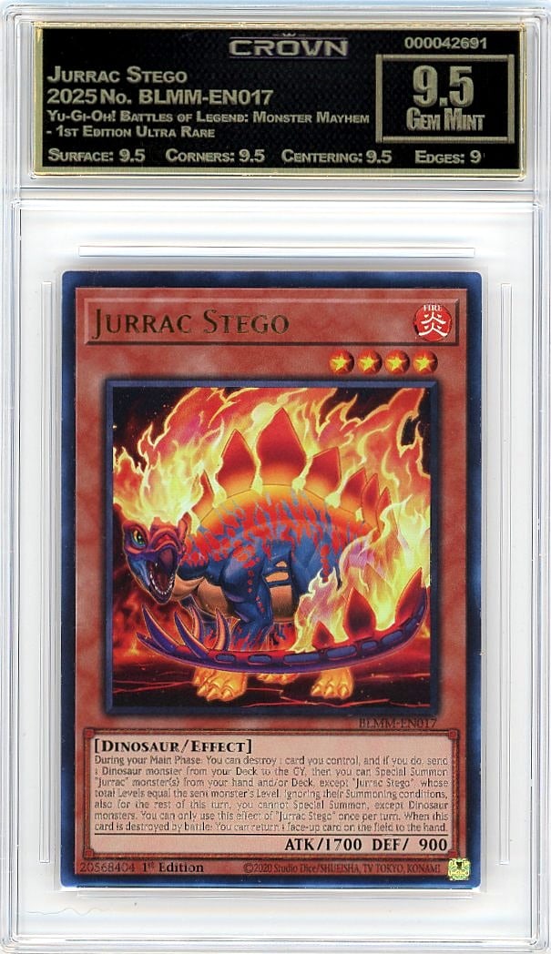 2025 Jurrac Stego Yu-Gi-Oh! Battles of Legend: Mo: Graded by Crown Grading. Grade: 9.50. Gem Mint