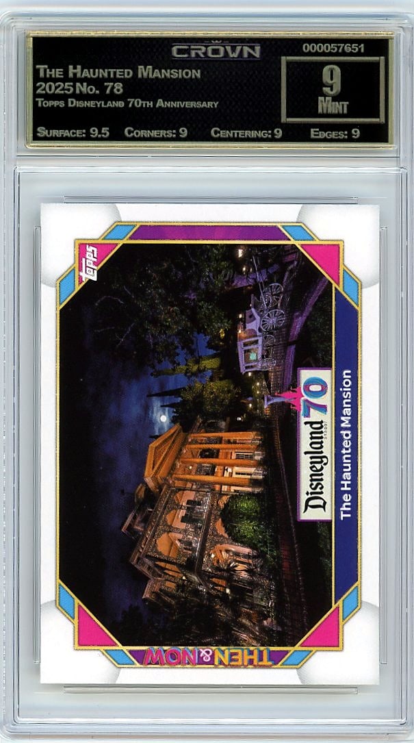 2025 The Haunted Mansion Topps Disneyland 70th An: Graded by Crown Grading. Grade: 9.00. Mint