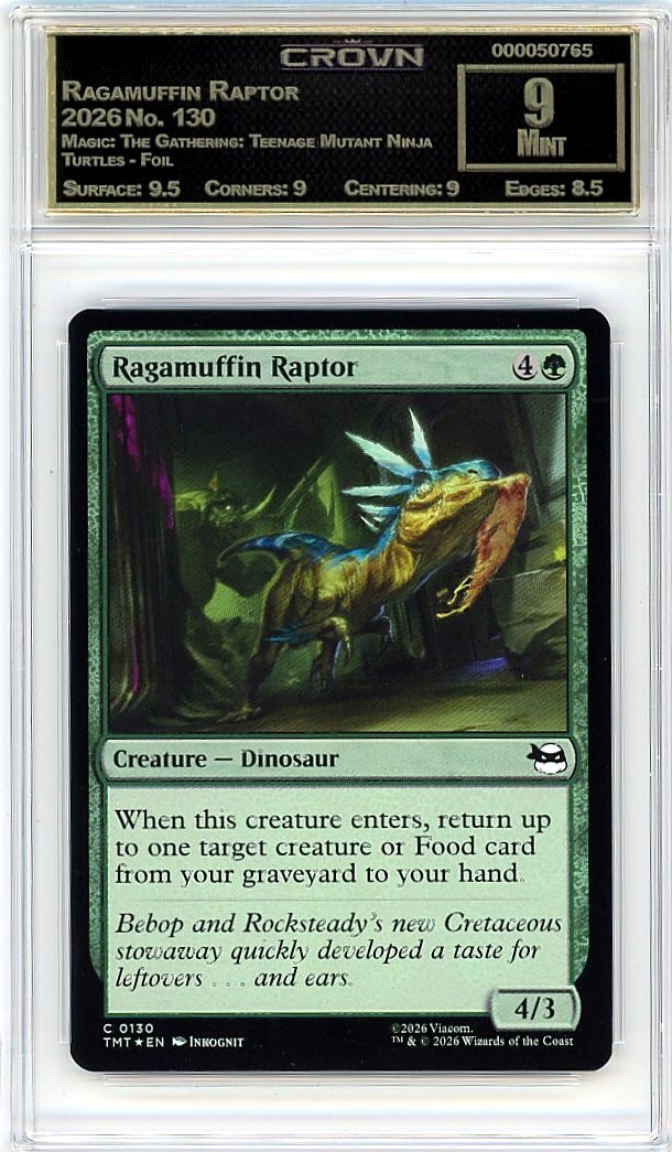 2026 Ragamuffin Raptor Magic: The Gathering: Teen: Graded by Crown Grading. Grade: 9.00. Mint