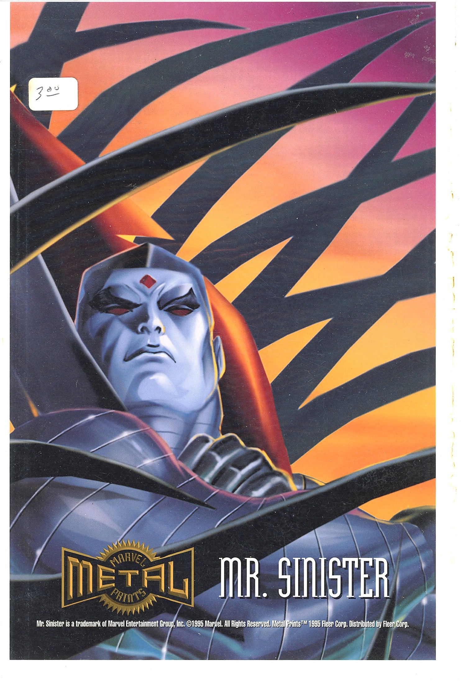 1995 Fleer Marvel Metal Prints Mr. Sinister Overs (1 of 1)