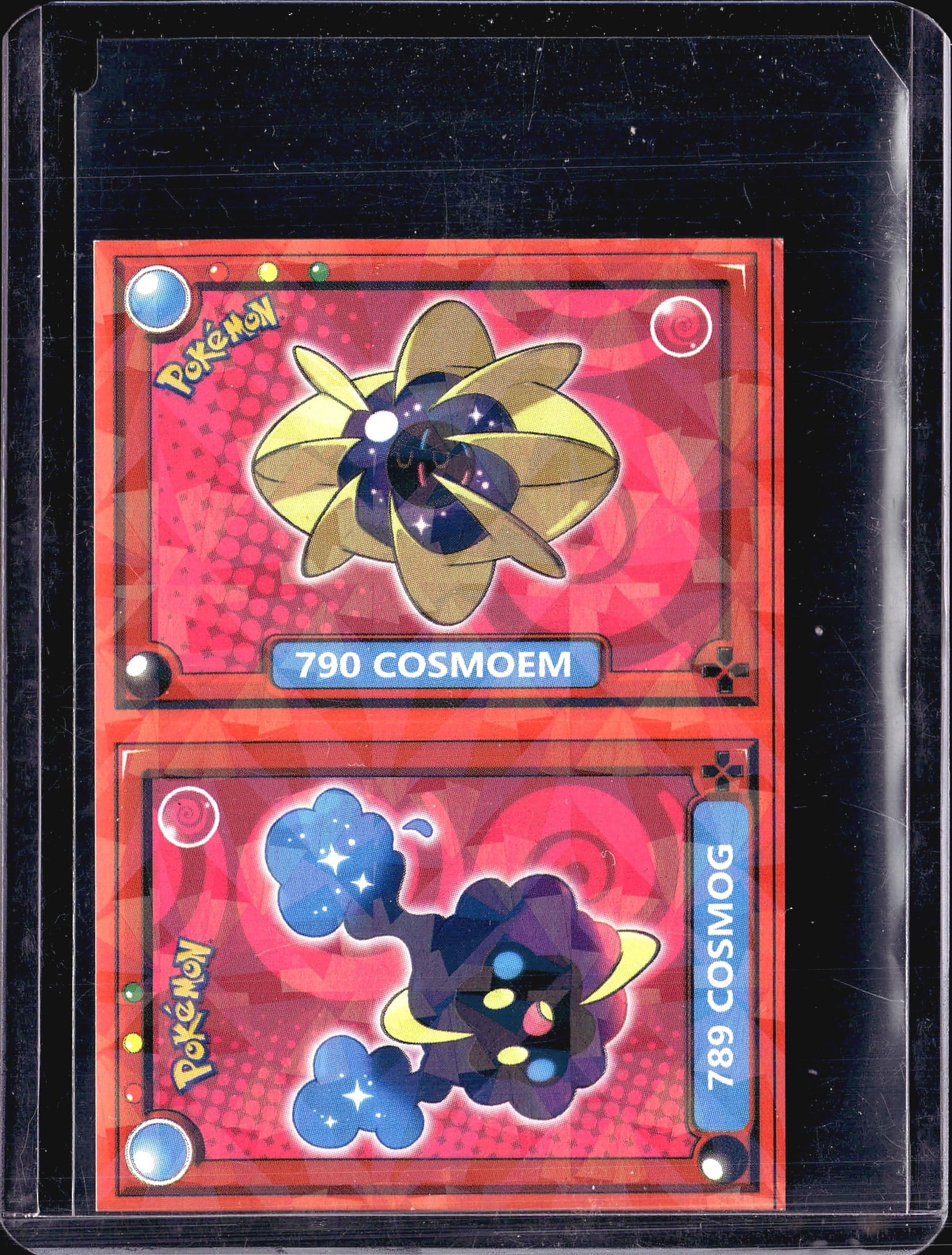 2-Card Lot Modern Pokemon Holo Trading Cards TCG: This lot contains two Pokemon trading cards featuring holographic foil finishes. The cards display vibrant artwork and are presented in protective sleeves as shown in the photo. The upper card is