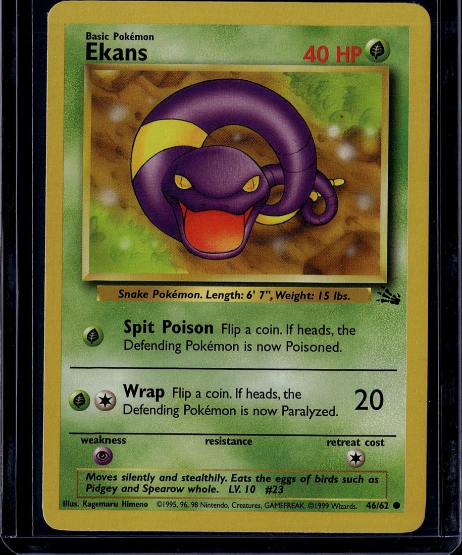 1999 Pokemon Base Set Ekans #23 Card - Classic Pu (1 of 1)