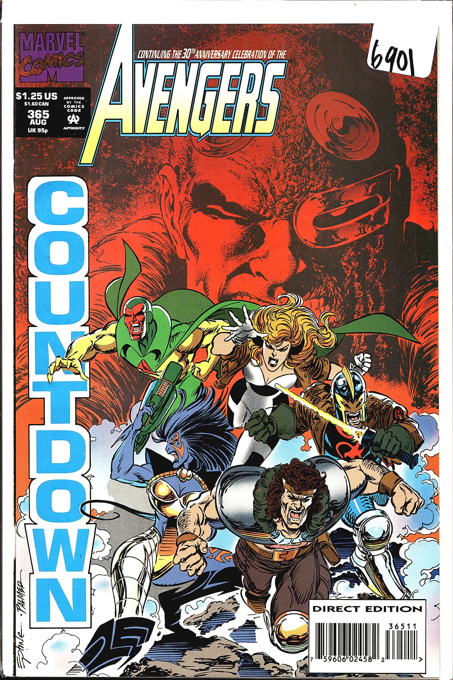 1993 Marvel Avengers #365 Countdown Vision 30th A (1 of 1)