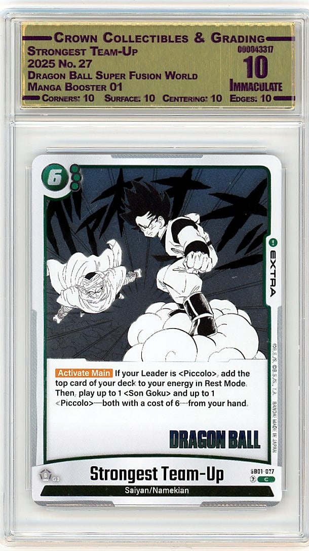2025 Dragon Ball Super Fusion World Strongest Tea: This is the Strongest Team-Up card #27 from the 2025 Dragon Ball Super Fusion World Manga Booster 01 set. A standout piece from this popular modern trading card line, this card represents the