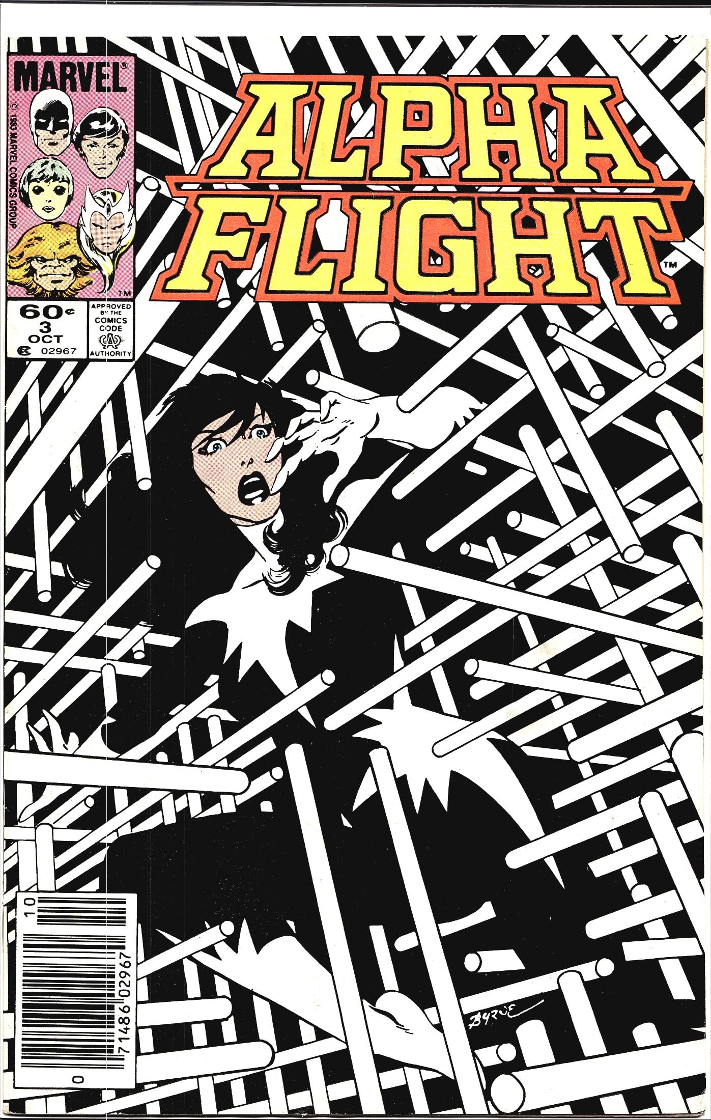 1983 Marvel Alpha Flight #3 Newsstand Comic Book (1 of 1)