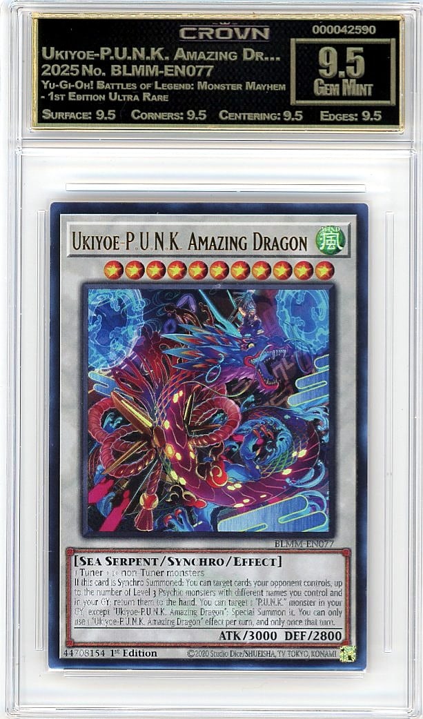 2025 Ukiyoe-P.U.N.K. Amazing Dr... Yu-Gi-Oh! Batt: Graded by Crown Grading. Grade: 9.50. Gem Mint