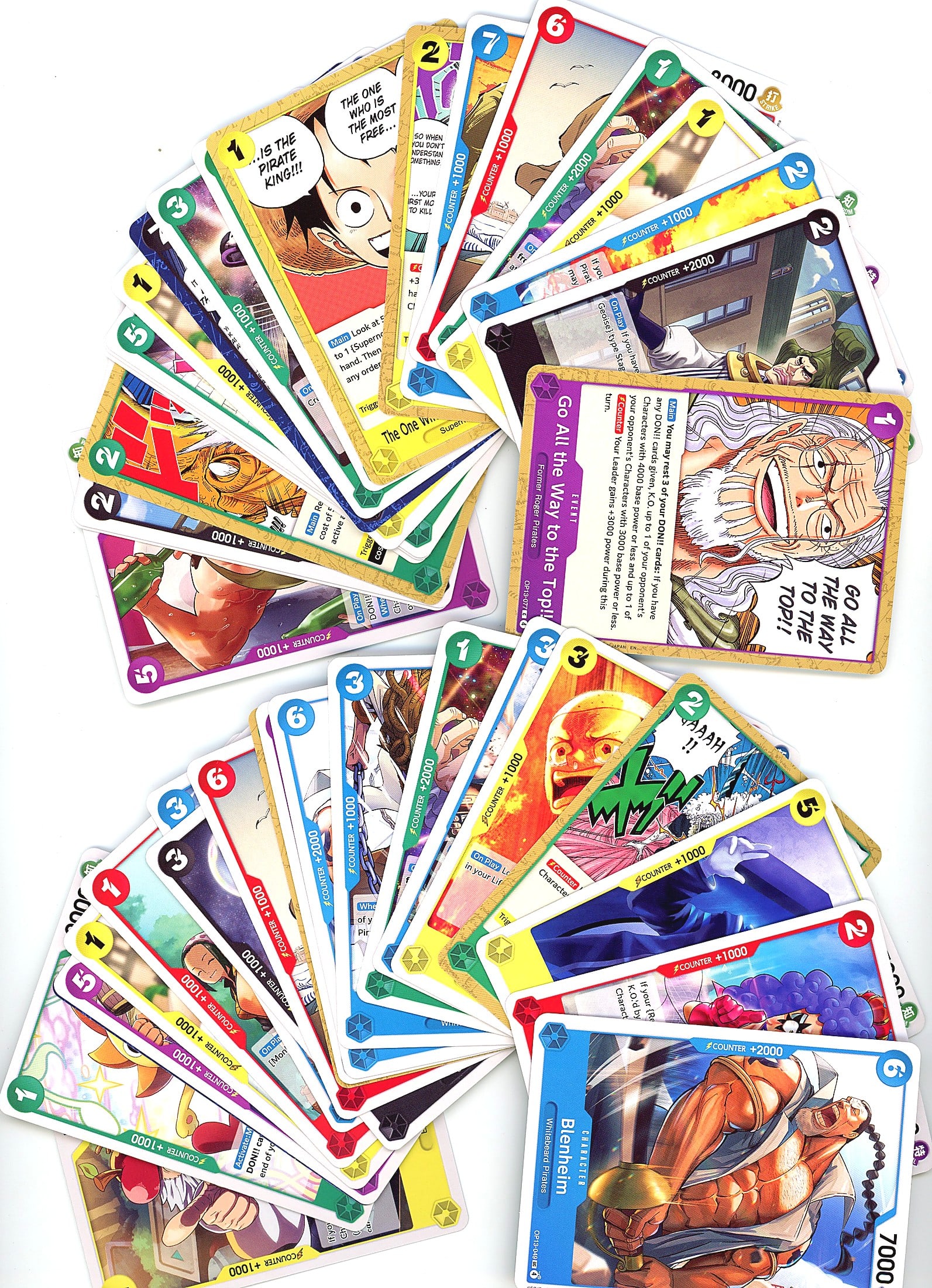 25+ Card Lot Modern One Piece Trading Cards TCG: This lot contains 25+ loose One Piece trading cards from Bandai's TCG line, featuring a mix of character artwork and colorful finishes. The cards display various rarity levels and include both