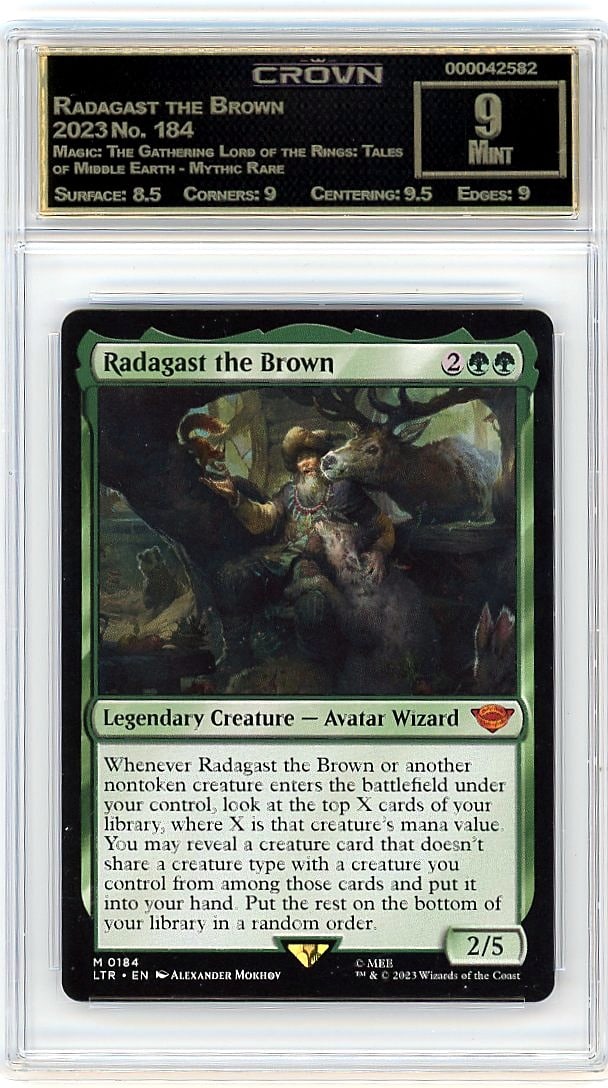 2023 Radagast the Brown Magic: The Gathering Lord: Graded by Crown Grading. Grade: 9.00. Mint